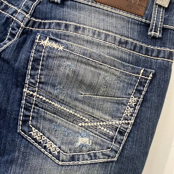 BKE Straight Leg Distressed Ripped Mid Rise Jeans 26 - Picture 12 of 15